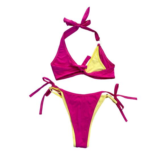 Aquaviva - Nutcracker Bikini Top & Bottoms in Pink & Yellow - Picture 4 of 6